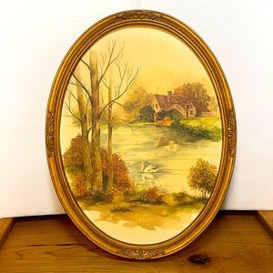 Homco Vintage 1982 Frame! Painting singed: F. Nassa, lithograph (circa 1979)